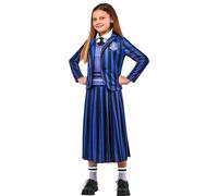 RUBIE'S Costume da bambino di lusso Mercoledi ufficiale, con colletto e cravatta, giacca e gonna lunga, Enid Uniforme, taglia bambino a scelta, serie Wednesday, costume Halloween, per adolescenti,