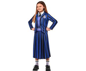 Rubie's Costume da bambino di lusso Mercoledi ufficiale,con colletto e cravatta, giacca e gonna lunga, taglia bambino a scelta,serie Wednesday, costume Halloween, per adolescenti,156-160cm
