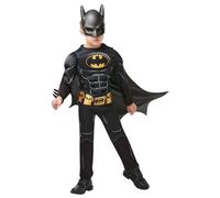 Rubie's Official Batman Black Deluxe Child's Costume, Superhero Fancy Dress 3-4