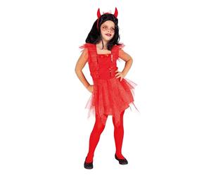 Rubies Costume da Diavolessa Linda per bambina, Vestito, cerchietto con corna e calze, Ufficiale Rubies per Halloween, Carnevale, Compleanni