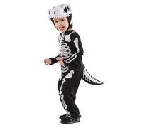 Rubies Costume da dinosauro scheletro per ragazzi e ragazze, con coda e cappuccio, licenza ufficiale, Dino Skeleton, scheletri per Halloween, carnevale, feste e cosplay