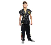 Rubies Costume da kai kai kai per ragazzi con pantaloni da karate neri, giacca, fascia e cintura, taglia M, per travestimenti, feste e Halloween