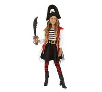 Rubie's Costume da Pirata per Bambine e Bambini, Maglietta con Gilet, Gonna Tutu, Cintura e Cappello, Ufficiale Rubies per Carnevale, Halloween, Feste, Compleanni