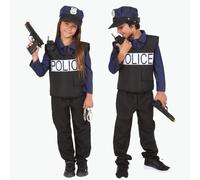 RUBIE'S Costume da poliziotto per bambini, taglia 3-4 anni, costume molto completo con camicia, pantaloni, pettorina, manette, pistola, walkie talkie - per carnevale, compleanno
