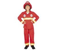 RUBIES COSTUME DA POMPIERE BAMBINO per ragazzo, per ragazza, taglia XS, Camicia, pantalone, cappello, per Carnevale, Natale, Feste e Cosplay