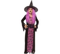 Rubies Costume Strega Ragnatela lila per bambina e bambino, Vestito, cappello e cintura, Licenza Ufficiale, Abirto Strega, Witches per Halloween, Feste e Cosplay