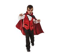 Rubies Costume del Conte Dracula per bambino, Abito con camicia bianca, gilet, mantello e pantaloni, Rubies ufficiale per Halloween, carnevale e compleanno