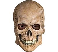 Rubies Costume Deluxe Overhead Skull Mask, Tan, One Size