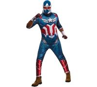 Rubies Costume di Capitan America Deluxe per adulti, uomini e donne, tuta con pe