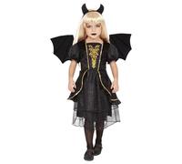 Rubies Costume Diavolessa oscura per bambina, Dark Devil, Vestito, ali e cerchietto, Licenza Ufficiale, Diavolos, Demons per Halloween, Carnevale, Cosplay e Feste