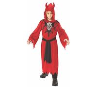 Rubies Costume Diavolo Giustiziere per ragazzi, Tunica con cappuccio con corna, Oficiale Rubies per halloween, carnevale e cumpleanno