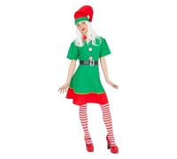 Rubies Costume Elfo Donna per donna, Abito con cintura, calze e cappello, Elfi di Natale, Elfi per Natale, cerimonie, feste, Carnevale