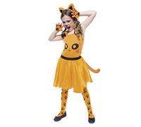 Rubies Costume gattino Naraja per ragazze, Top, diadema, guanti, tutù con coda e collant, originale, ideale per Halloween, Natale, carnevale e compleanno.
