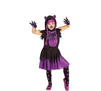 Rubies Costume gatto nero con suono per ragazze, vestito con cappuccio, collant e scatola con suono, taglia L 8-10 anni per Halloween, carnevale e compleanno