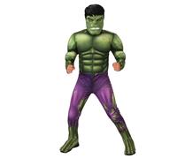 AVC- HULK DLX CHILD COSTUME - FANCY DRESS COSTUME (SIZE: S Unisex Costumes NUOVO