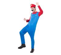 Rubies Costume idraulico per adulti, con berretto e baffi, taglia unica, per addio, carnevale, feste e cosplay