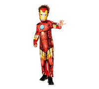 Rubies Costume Iron Man per Ragazzi, Tuta Stampata e Maschera, Marvel Ufficiale,
