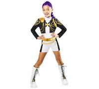 RUBIES COSTUME KPOP RUMI GOLD CLASSIC, per ragazza, ragazze, k-pop, Rumi, netflix, Top, giacca e pantaloncini, licenza ufficiale Netflix, demon hunters, huntrix, carnevale, feste e cosplay. TAGLIA S