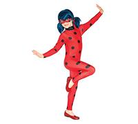 Rubies Costume Ladybug Classic per bambina, Tuta stampata e maschera, Licenza Ufficiale Miraculous Ladybug per Carnevale, Cumpleanno e Feste