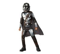 Rubies Costume Mandalorian Classic per ragazzi, Tuta stampata, mantello e maschera, Oficial Mandalorian Star Wars per Carnevale, Halloween, Natale e cumpleanno