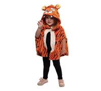 Rubies Costume Mantello Super Tigre per bambine e bambini, Mantello con cappuccio di tigre, Ufficiale Rubies per Carnevale, Compleanno, Feste, Halloween, Natale