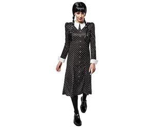 Rubies Costume Mercoledì Addams da donna, abito lungo stampato con colletto, mercoledì ufficiale per Halloween, carnevale e cosplay