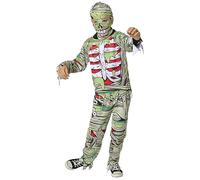 RUBIES Costume Mummia zombie per ragazzi e ragazze, Tuta stapa con cappuccio, Ufficiale Rubies per Halloween, carnevale, feste e compleanni, L (8-10 anni)