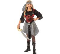 Rubie's Costume piratessa scarlatta Vestito Carnevale bambina party feste