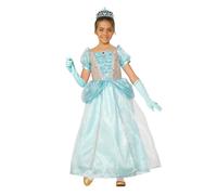 Rubies Costume Principessa Turchese per bambina, Abito principesse bambini, Vestito, guantoni e tiara, per feste, Natale, Carnevale e compleanno