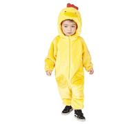 Rubies Costume Pulcino con il suono per bambino e bambina, Tuta con cappuccio, coda e cassa di risonanza, Abito infantile animale per Carnevale, Cosplay e Feste