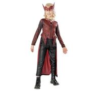 Rubies Costume Scarlett Witch Deluxe per bambina, Top, pantaloni, mantello e accesori testa, Ufficiale Marvel Dr Strange in the Multiverse of Madness per Halloween, Carnevale e Natale