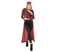 Rubies Costume Scarlett Witch Deluxe per donna, Top, pantaloni, mantello e accesori testa, Ufficiale Marvel Dr Strange in the Multiverse of Madness per Halloween, Carnevale e Natale