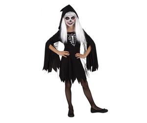 Rubies Costume Scheletro con Cappuccio Vestito Scheletrina Bambina Halloween