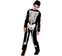 Rubies Costume Skelito per Bambino E Bambina, Tuta Stampato E Cappuccio, Ufficia