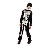 Rubies Costume Skelito per bambino e bambina, Tuta stampato e cappuccio, Ufficiale, Scheletro, Skeletons per Halloween, Feste e Cosplay