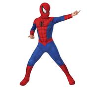 Rubies Costume Spider-man Classico per bambino e bambina, Taglia 7-8 anni, Tuta, copristivali e maschera, Ufficiale Marvel per Carnivale, Halloween, Natale e Feste