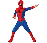 Rubies Costume Spiderman da bambino con copristivali attaccati e maschera in tes