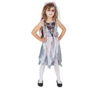 Rubies Costume Sposa cadavere per bambina, abito con dettagli e fascia con velo, licenza ufficiale per Halloween, feste, cosplay, carnevale