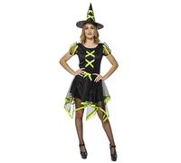 RUBIES Costume Strega Cuca per donna, Vestito e capello, Neo verde, Ufficiale Rubies per Halloweeen, Carnevale, Feste e cosplay
