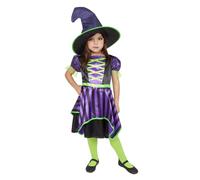 Rubies Costume Strega Cuqui per bambina, Vestito e cappello, Licenza Ufficiale, Stregas, Witches per Halloween, Cosplay e Carnevale