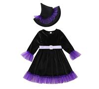 Rubies Costume Strega Magico per bambina, Vestito viola e Nero e capello, Ufficiale, Stregas, Maniche, Witches per Halloween, Carnevale, Compleanno e feste