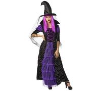 Rubies Costume Strega Malvagia in Raso con Cappello Vestito Halloween Carnevale