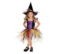 Rubie's Costume strega multicolore -bambini 5-7 anni Medium Ages 5 - 7 Multicolo