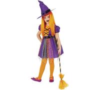 Rubie's Costume Strega Superstar con Cappello Abito Bambina Halloween Carnevale