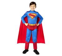 Rubies Costume Superman Movie Classic per bambino e bambina, Tuta con mantello, Licenza Ufficiale DC Comics Superman per Carnevale, feste, cosplay, Halloween