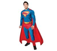 Rubies Costume Superman Movie Deluxe per adulti, uomo e donna, Tuta con petto musculoso e mantello, Licenza Ufficiale DC Comics Superman per Carnevale, feste, cosplay, Halloween