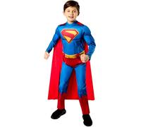 Rubies Costume Superman Movie Deluxe per bambino e bambina, Tuta con petto musculoso e mantello, Licenza Ufficiale DC Comics Superman per Carnevale, feste, cosplay, Halloween