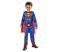 Rubies Costume Superman per bambini, costume sostenibile, tuta stampata e mantello, ufficiale DC Comics per Halloween, Carnevale, Natale e compleanno
