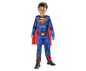 Rubies Costume Superman per bambini, costume sostenibile, tuta stampata e mantello, ufficiale DC Comics per Halloween, Carnevale, Natale e compleanno