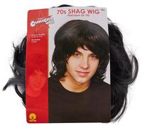 Rubie's, Costume ufficiale da adulto, parrucca anni 70, taglia unica Nero